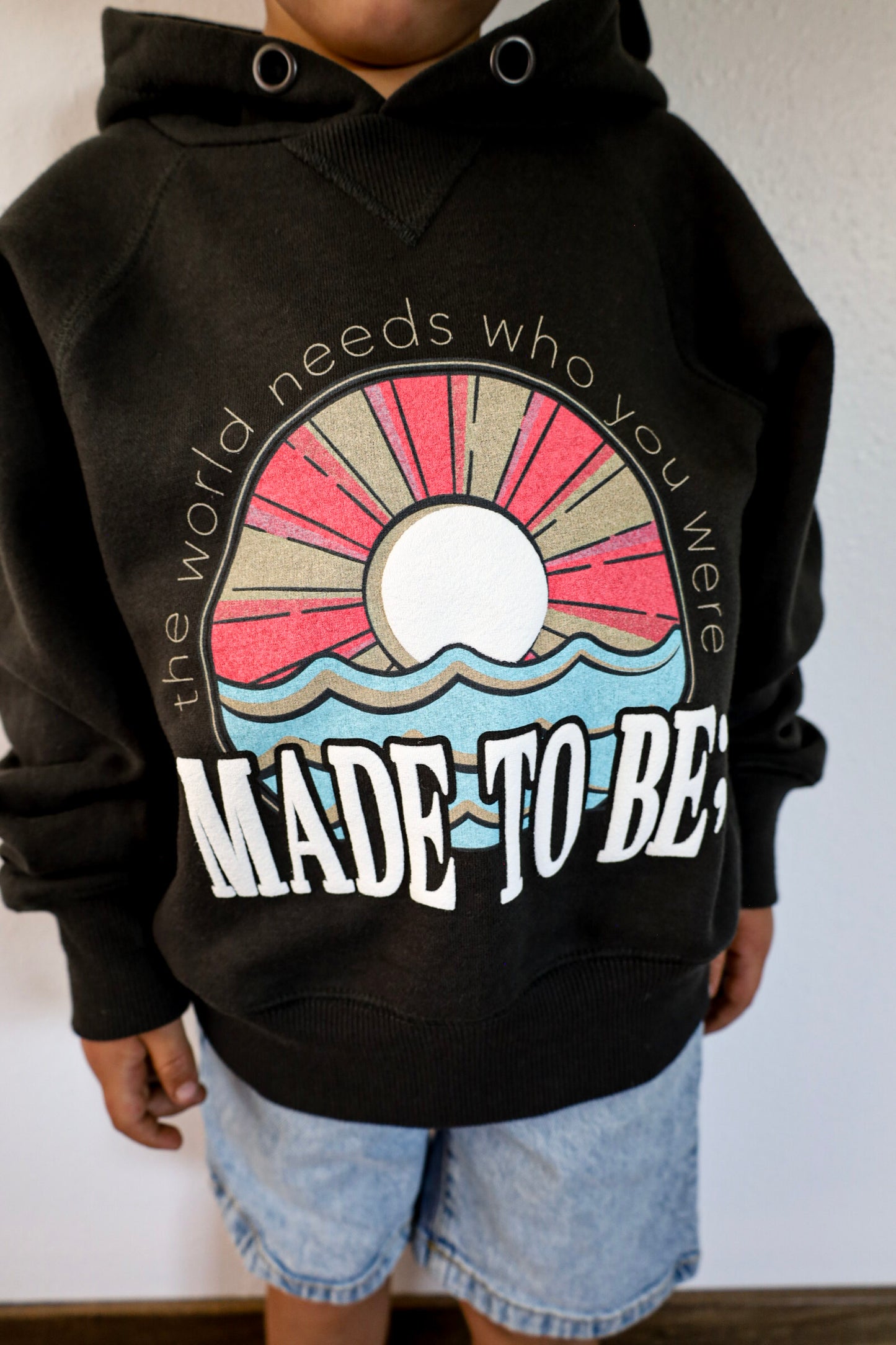 children's made to be; hoodie - black