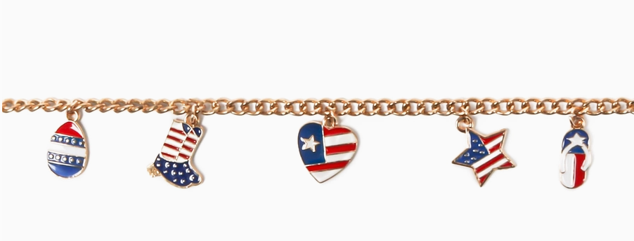 american flag hat charm