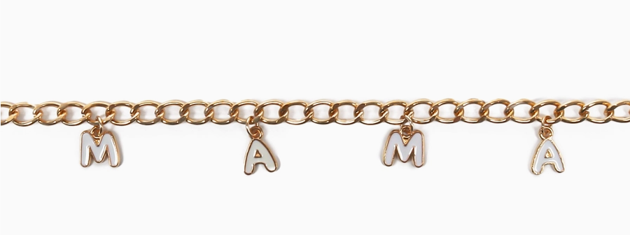 mama hat charm - white