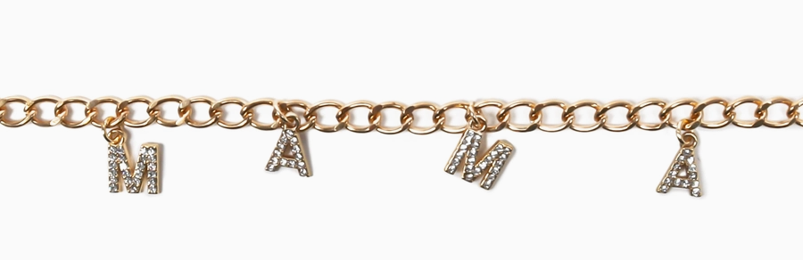 mama hat charm - rhinestone