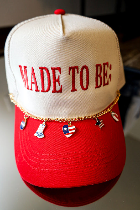 american flag hat charm