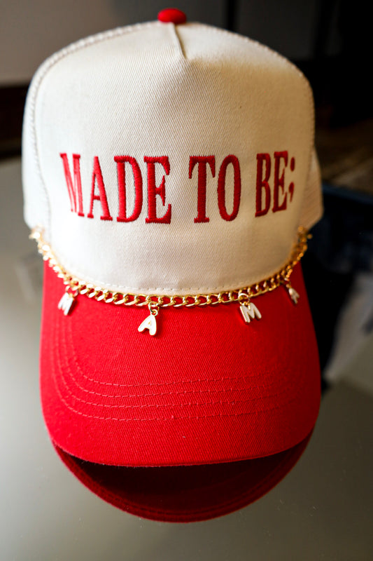 mama hat charm - white