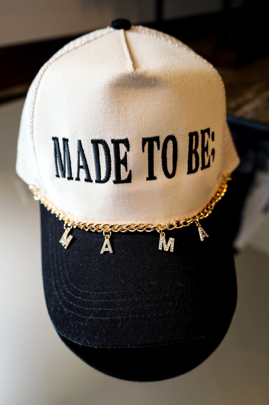mama hat charm - rhinestone