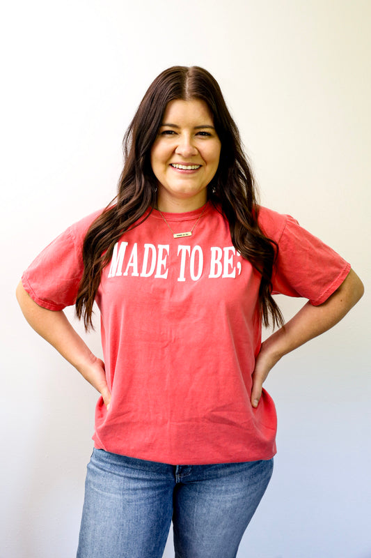 made to be; tee - papaya