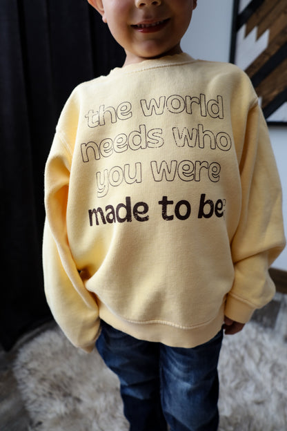 children's made to be; crewneck - butter