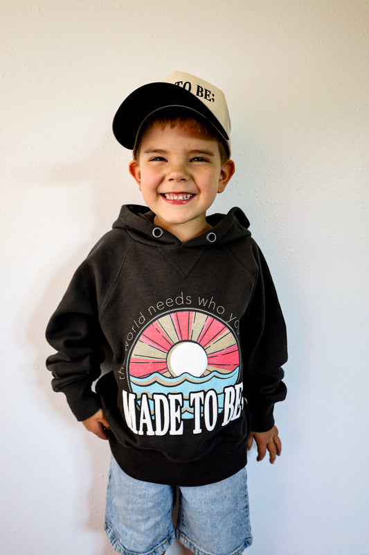 children's made to be; hoodie - black