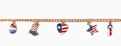 american flag hat charm